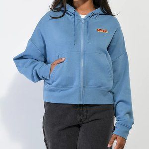 Empyre Zuri Skate Blue Crop Zip Hoodie